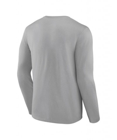 Men's Branded Heathered Gray Los Angeles Rams Clear Sign Long Sleeve T-shirt $18.33 T-Shirts