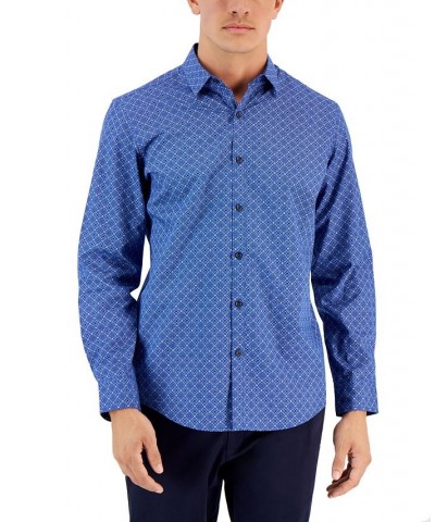 Men's Bobba Foulard Print Shirt Blue $19.68 Shirts