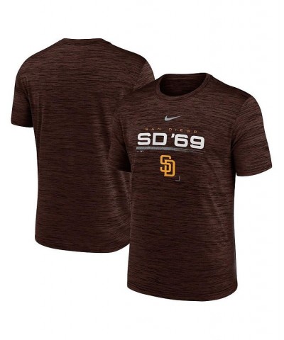 Men's Brown San Diego Padres Wordmark Velocity Performance T-shirt $27.99 T-Shirts