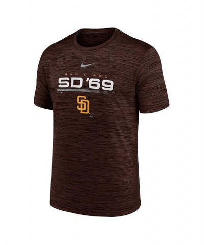 Men's Brown San Diego Padres Wordmark Velocity Performance T-shirt $27.99 T-Shirts