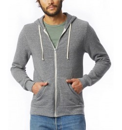 Men's Rocky Zip Hoodie Gray $36.34 Sweatshirt