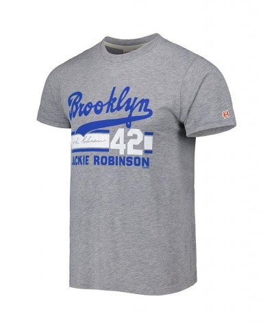 Men's Jackie Robinson Gray Brooklyn Dodgers Cooperstown Collection Remix Jersey Tri-Blend T-shirt $25.91 T-Shirts