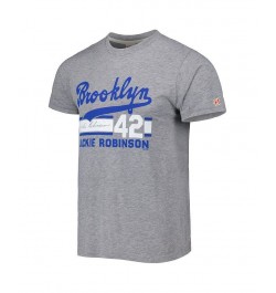 Men's Jackie Robinson Gray Brooklyn Dodgers Cooperstown Collection Remix Jersey Tri-Blend T-shirt $25.91 T-Shirts