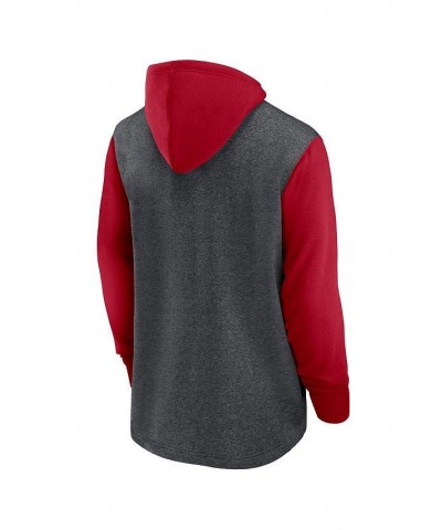 Men's Heathered Charcoal and Scarlet San Francisco 49ers Surrey Legacy Pullover Hoodie $37.09 Sweatshirt