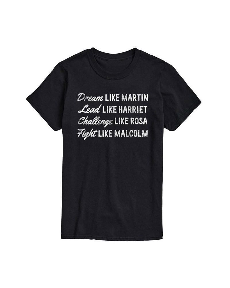 Men's Dream Like Martin Short Sleeves T-shirt Black $15.98 T-Shirts