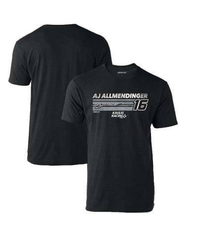 Men's Heather Charcoal AJ Allmendinger Hot Lap T-shirt $16.10 T-Shirts