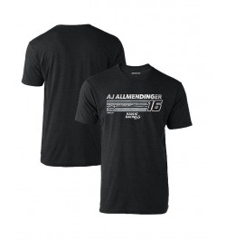 Men's Heather Charcoal AJ Allmendinger Hot Lap T-shirt $16.10 T-Shirts