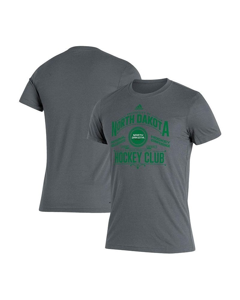 Men's Heathered Gray North Dakota Hockey Blend T-shirt $20.39 T-Shirts