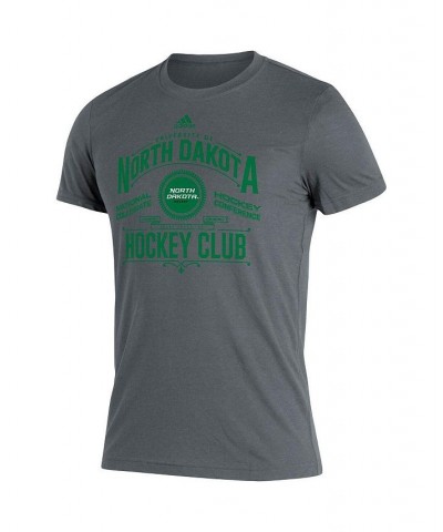 Men's Heathered Gray North Dakota Hockey Blend T-shirt $20.39 T-Shirts