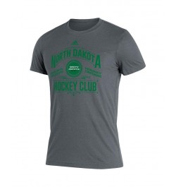 Men's Heathered Gray North Dakota Hockey Blend T-shirt $20.39 T-Shirts