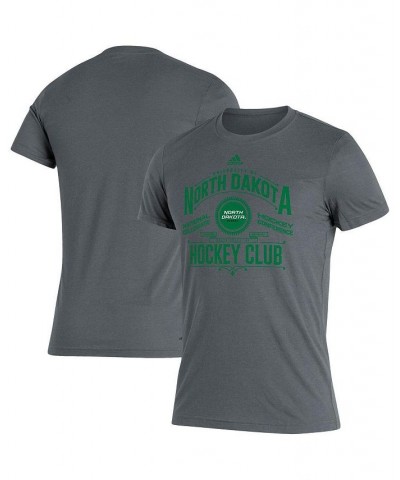 Men's Heathered Gray North Dakota Hockey Blend T-shirt $20.39 T-Shirts