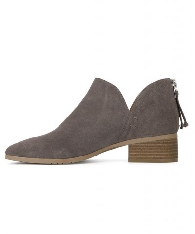 Women's Side Skip Booties Gray $51.23 Shoes