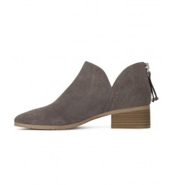 Women's Side Skip Booties Gray $51.23 Shoes