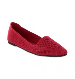 Women's Corrine Pointed Toe Flat Red $33.60 Shoes