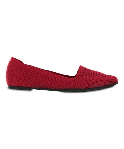 Women's Corrine Pointed Toe Flat Red $33.60 Shoes