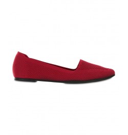 Women's Corrine Pointed Toe Flat Red $33.60 Shoes