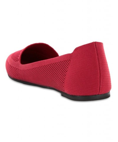 Women's Corrine Pointed Toe Flat Red $33.60 Shoes