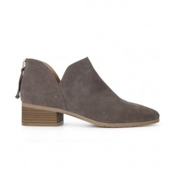 Women's Side Skip Booties Gray $51.23 Shoes