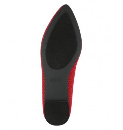 Women's Corrine Pointed Toe Flat Red $33.60 Shoes