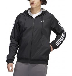 Men's Balance Reversible Stripe Logo Jacket Black $36.40 Jackets