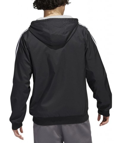 Men's Balance Reversible Stripe Logo Jacket Black $36.40 Jackets