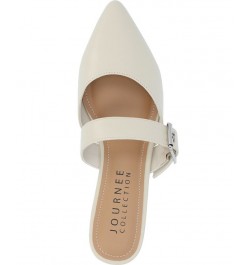 Women's Shaella Buckle Flats Tan/Beige $40.79 Shoes