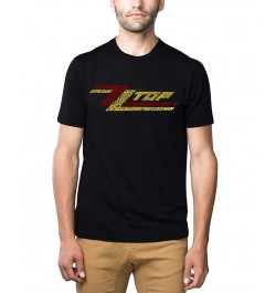 Men's Word Art ZZ Top Premium T-shirt Black $24.29 T-Shirts