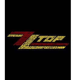 Men's Word Art ZZ Top Premium T-shirt Black $24.29 T-Shirts