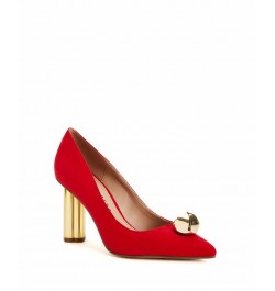 Women's The Dellilah Jingle Pointed Toe Pumps Red $40.46 Shoes