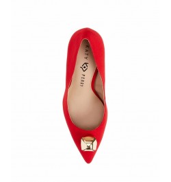 Women's The Dellilah Jingle Pointed Toe Pumps Red $40.46 Shoes