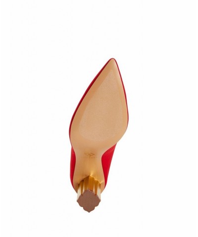 Women's The Dellilah Jingle Pointed Toe Pumps Red $40.46 Shoes