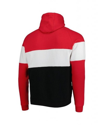 Men's Black, Red Atlanta Falcons Colorblock Current Pullover Hoodie $45.89 Sweatshirt