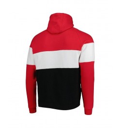 Men's Black, Red Atlanta Falcons Colorblock Current Pullover Hoodie $45.89 Sweatshirt