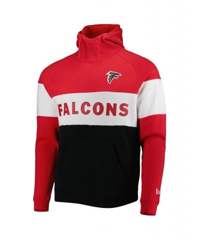 Men's Black, Red Atlanta Falcons Colorblock Current Pullover Hoodie $45.89 Sweatshirt