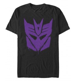 Men's Decepticon Graffiti Short Sleeve Crew T-shirt Black $19.94 T-Shirts