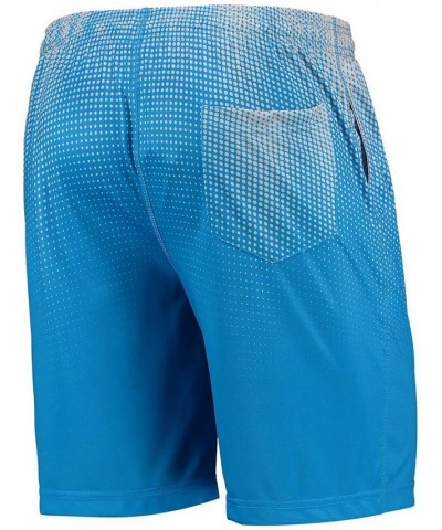 Men's Blue and Silver Detroit Lions Pixel Gradient Training Shorts $20.68 Shorts