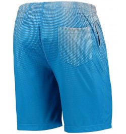 Men's Blue and Silver Detroit Lions Pixel Gradient Training Shorts $20.68 Shorts