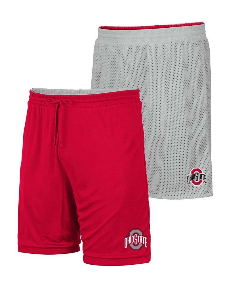 Men's Scarlet, Gray Ohio State Buckeyes Wiggum Reversible Logo Shorts $19.79 Shorts