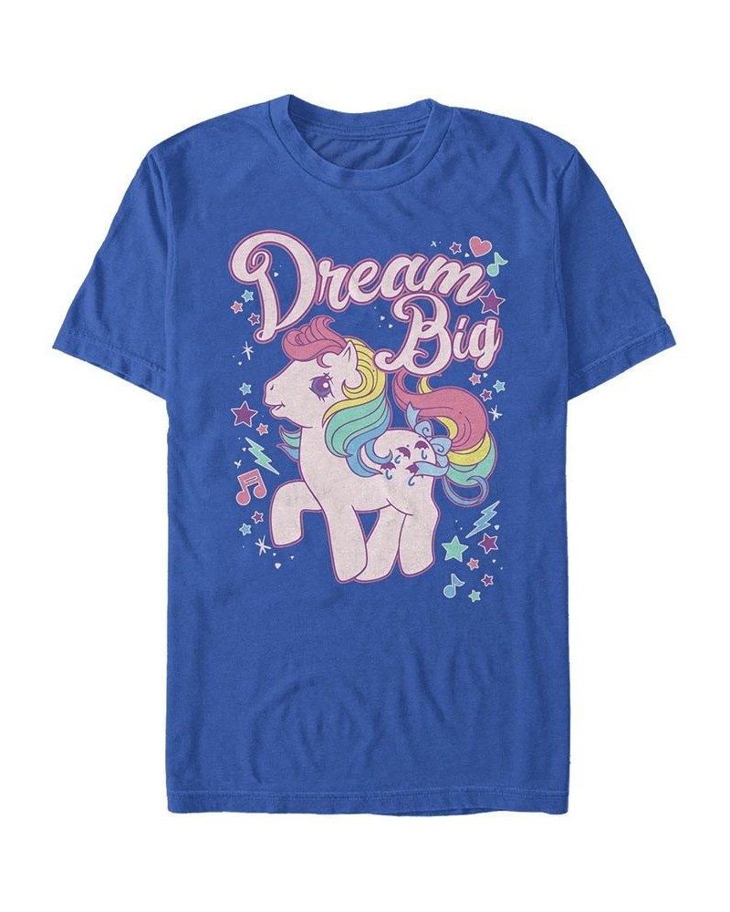 Men's Dream Big Pony Short Sleeve Crew T-shirt Blue $19.94 T-Shirts