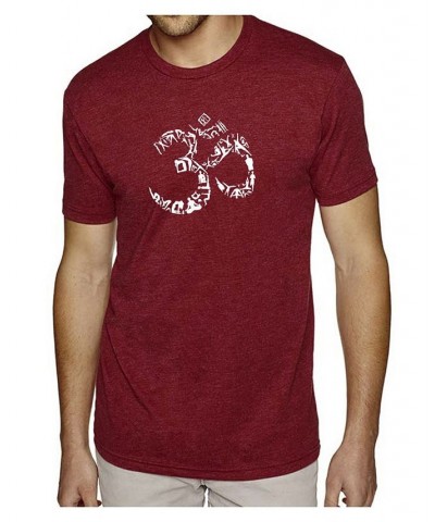 Men's Premium Word Art T-Shirt - Om Symbol Red $19.35 T-Shirts