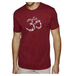 Men's Premium Word Art T-Shirt - Om Symbol Red $19.35 T-Shirts