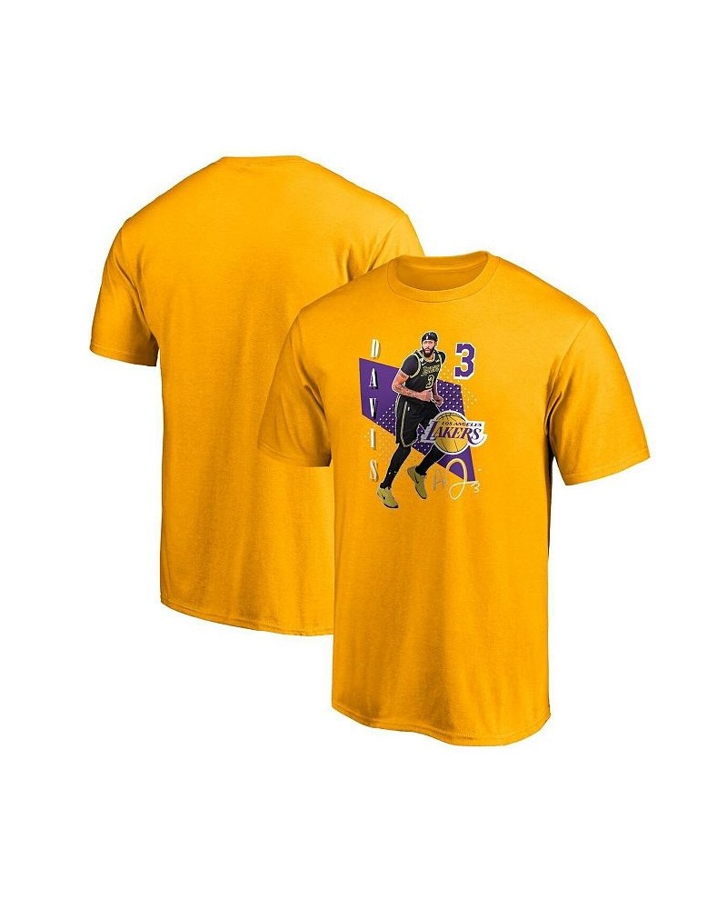 Men's Branded Anthony Davis Gold Los Angeles Lakers Pick and Roll T-shirt $19.37 T-Shirts