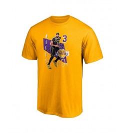 Men's Branded Anthony Davis Gold Los Angeles Lakers Pick and Roll T-shirt $19.37 T-Shirts