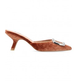 Women's Rishie Velvet Heels Brown $55.00 Shoes