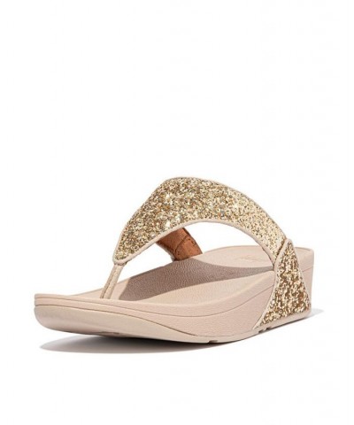 Women's Lulu Glitter Toe-Thongs Sandal Ivory/Cream $45.90 Shoes