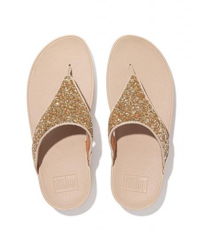 Women's Lulu Glitter Toe-Thongs Sandal Ivory/Cream $45.90 Shoes