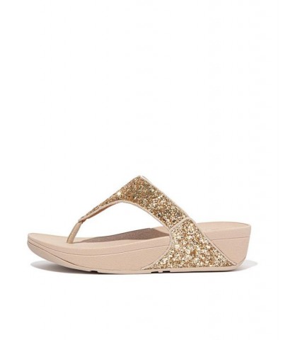 Women's Lulu Glitter Toe-Thongs Sandal Ivory/Cream $45.90 Shoes