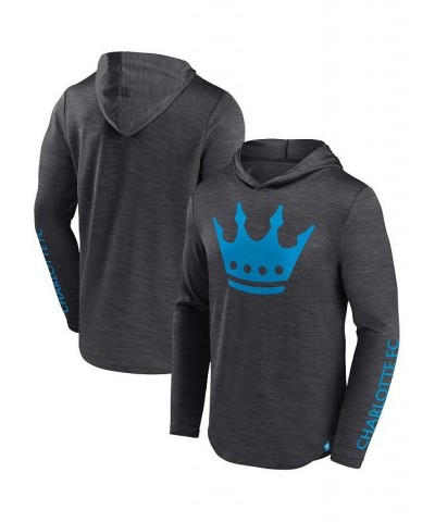 Men's Branded Charcoal Charlotte FC First Period Space-Dye Pullover Hoodie $27.30 Sweatshirt