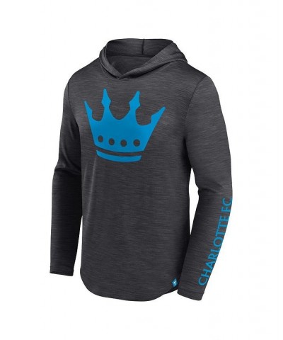 Men's Branded Charcoal Charlotte FC First Period Space-Dye Pullover Hoodie $27.30 Sweatshirt