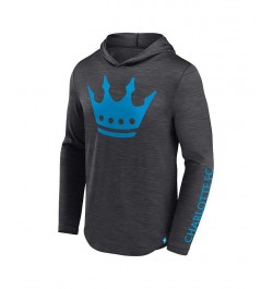 Men's Branded Charcoal Charlotte FC First Period Space-Dye Pullover Hoodie $27.30 Sweatshirt